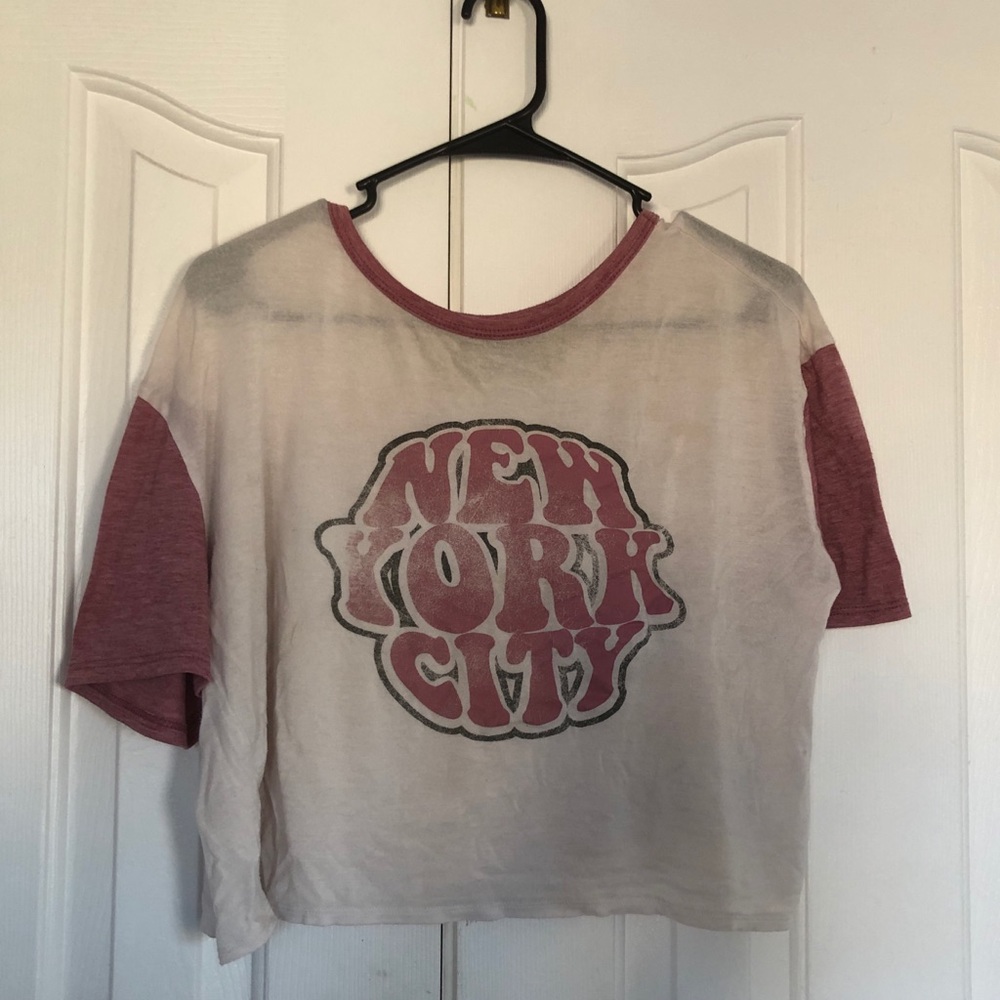 | NEW YORK CROPPED BASEBALL TEE TOP